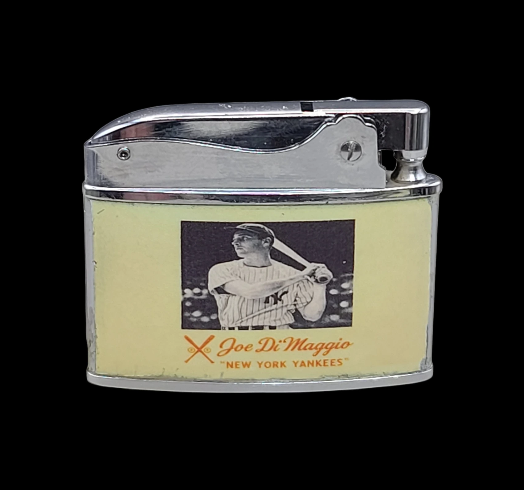 Joe DiMaggio — DiMaggio’s Restaurant Promotion back archival photograph