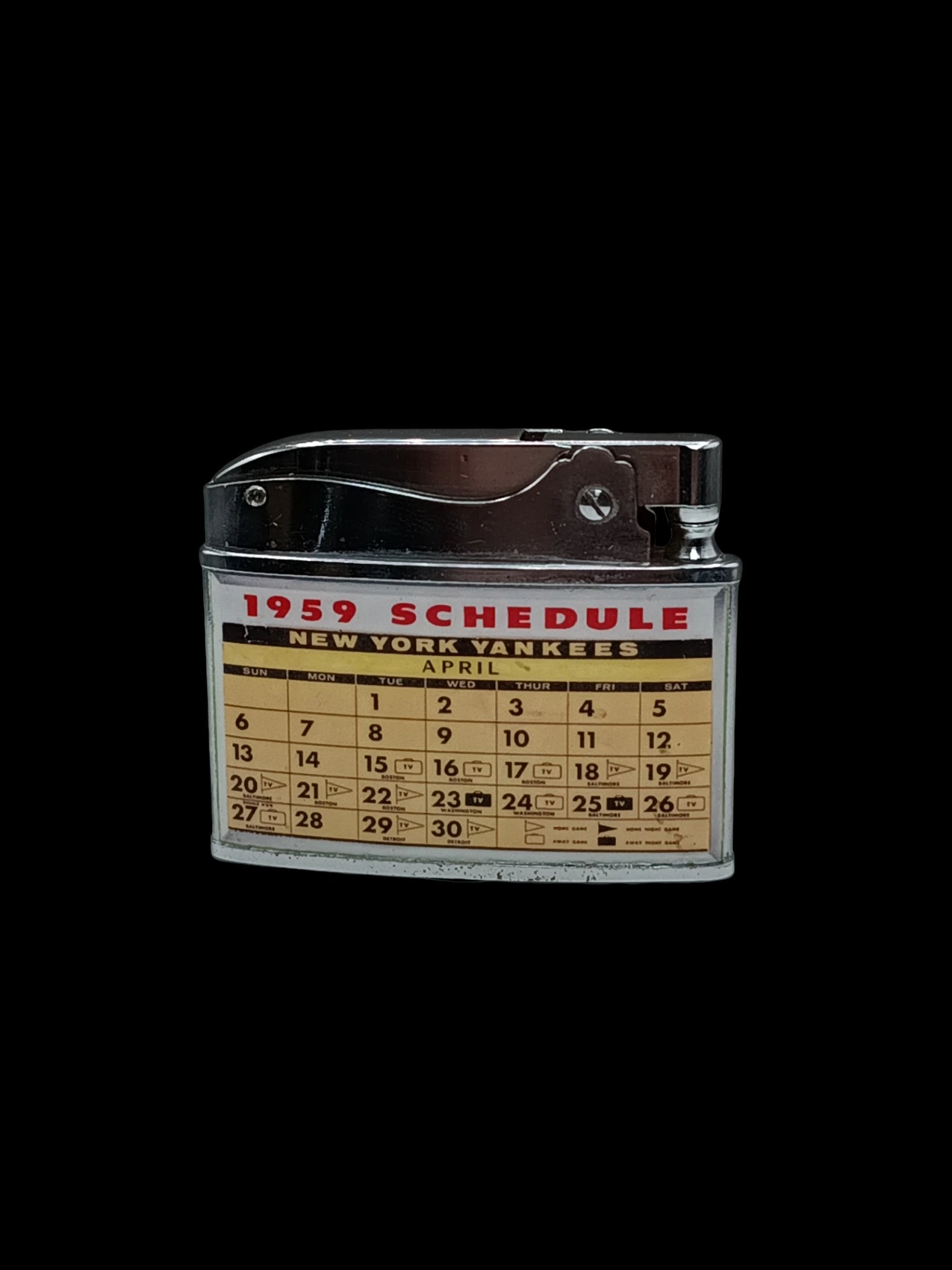 1959 Schedule — New York Yankees / Ballantine Beer Presents Philly Baseball back archival photograph