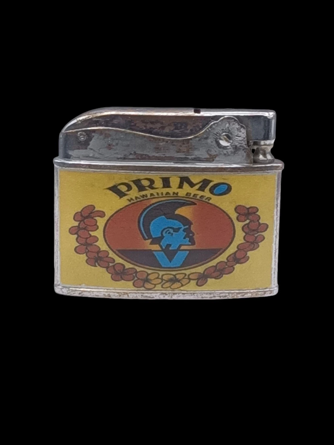 Primo Hawaiian Beer – Warrior Profile with “Aloha From” Schlitz Variant back archival photograph