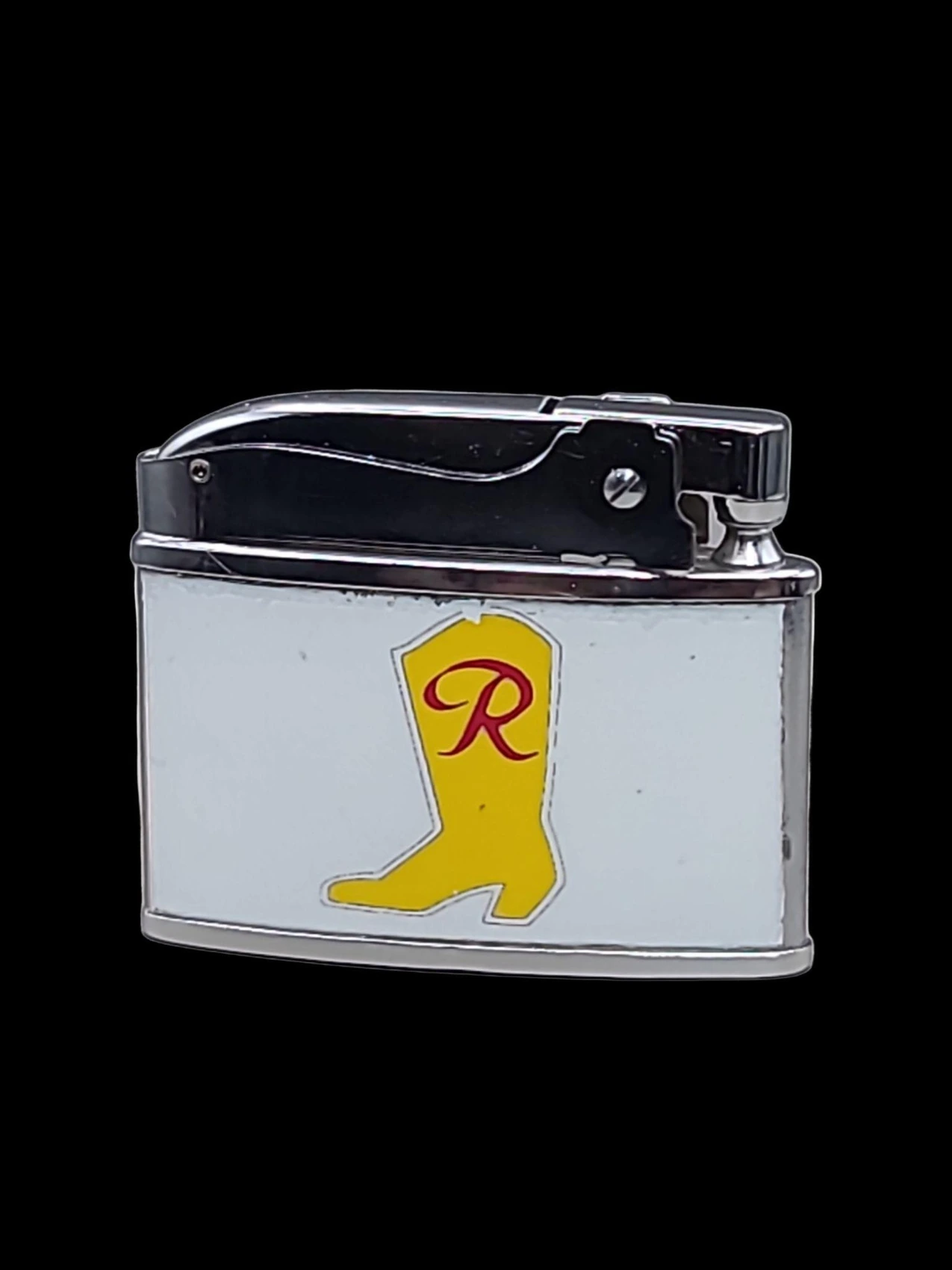 Rainier Beer – Script Logo / Yellow Boot Reverse back archival photograph