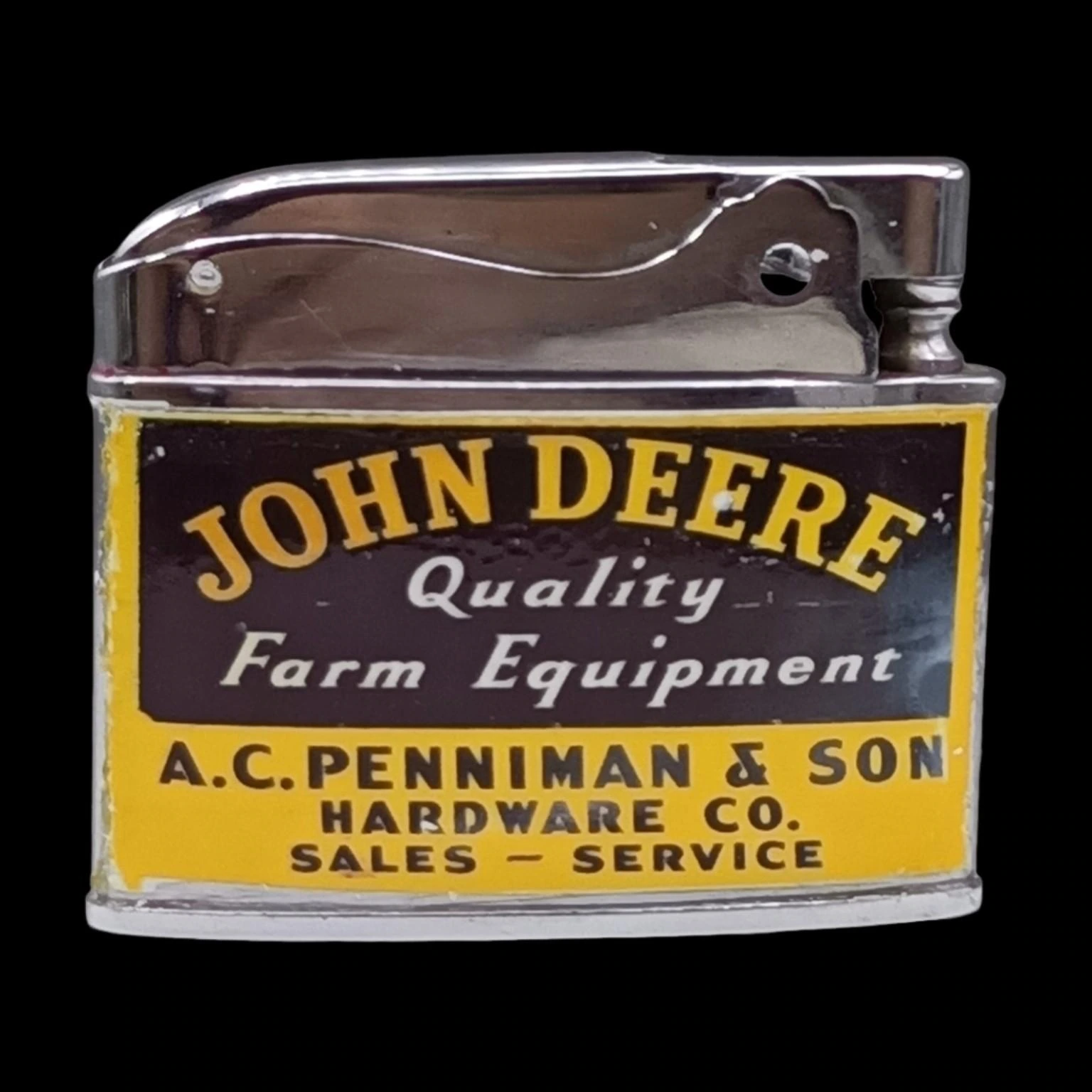 John Deere — A.C. Penniman & Son Hardware Co. back archival photograph