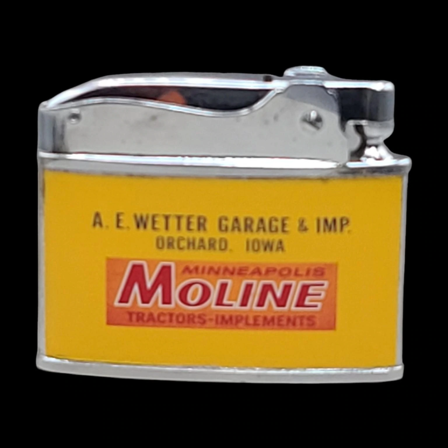 Minneapolis-Moline — A.E. Wetter Garage & Imp. back archival photograph